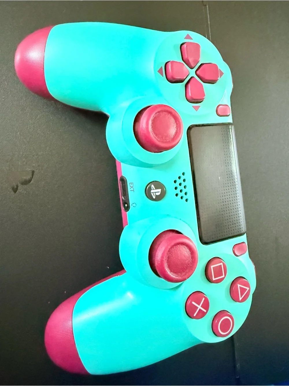 Sony PS4 Console with Turquoise & Pink DualShock Controller and Game Bundle